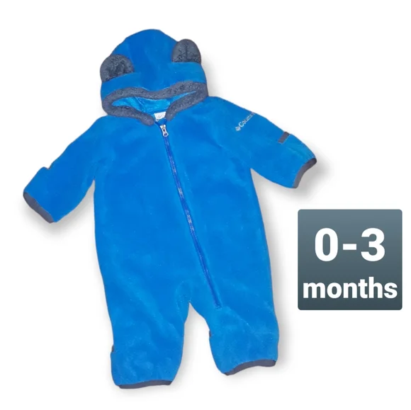 0-3m boys fleece Columbia Bunting(snowsuit) - Picture 1 of 8